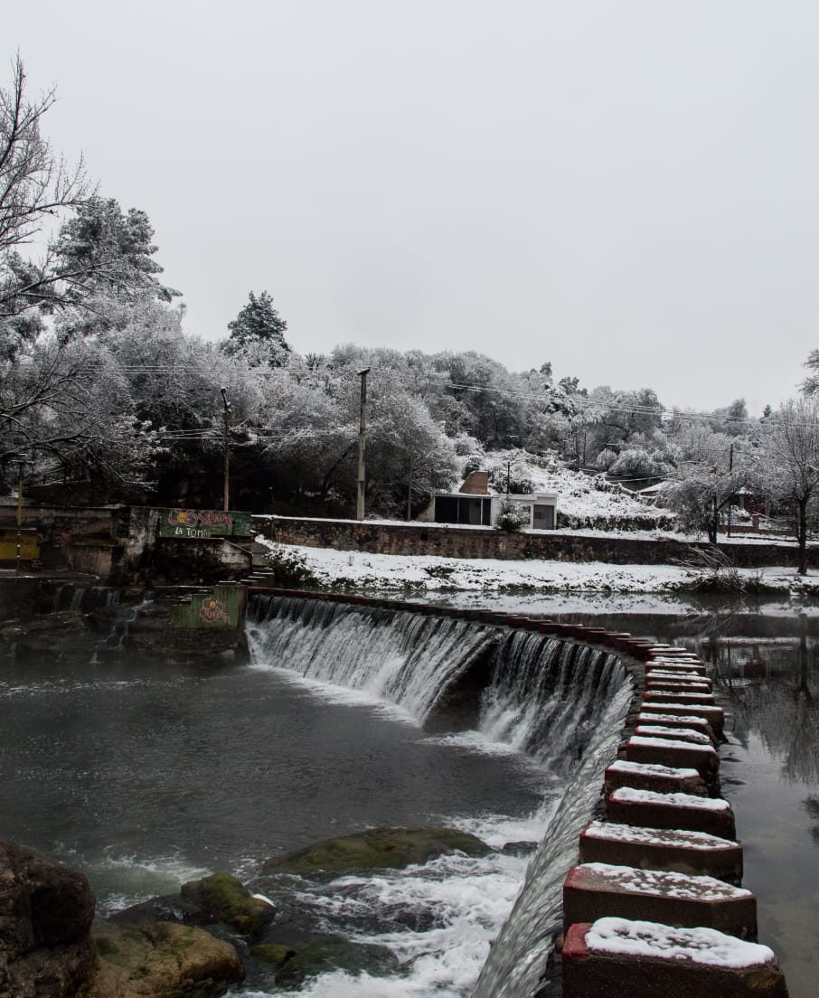 La nevada puso feliz a la gente