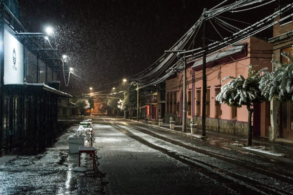 La nevada puso feliz a la gente