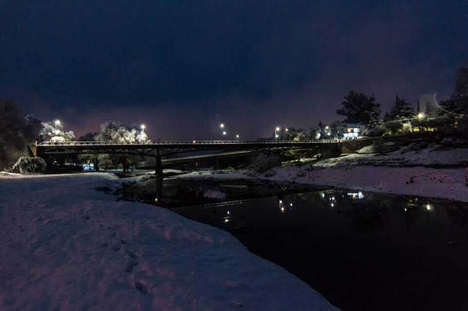 La nevada puso feliz a la gente