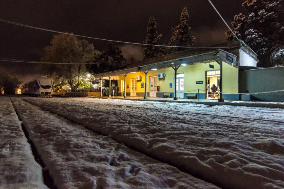 La nevada puso feliz a la gente